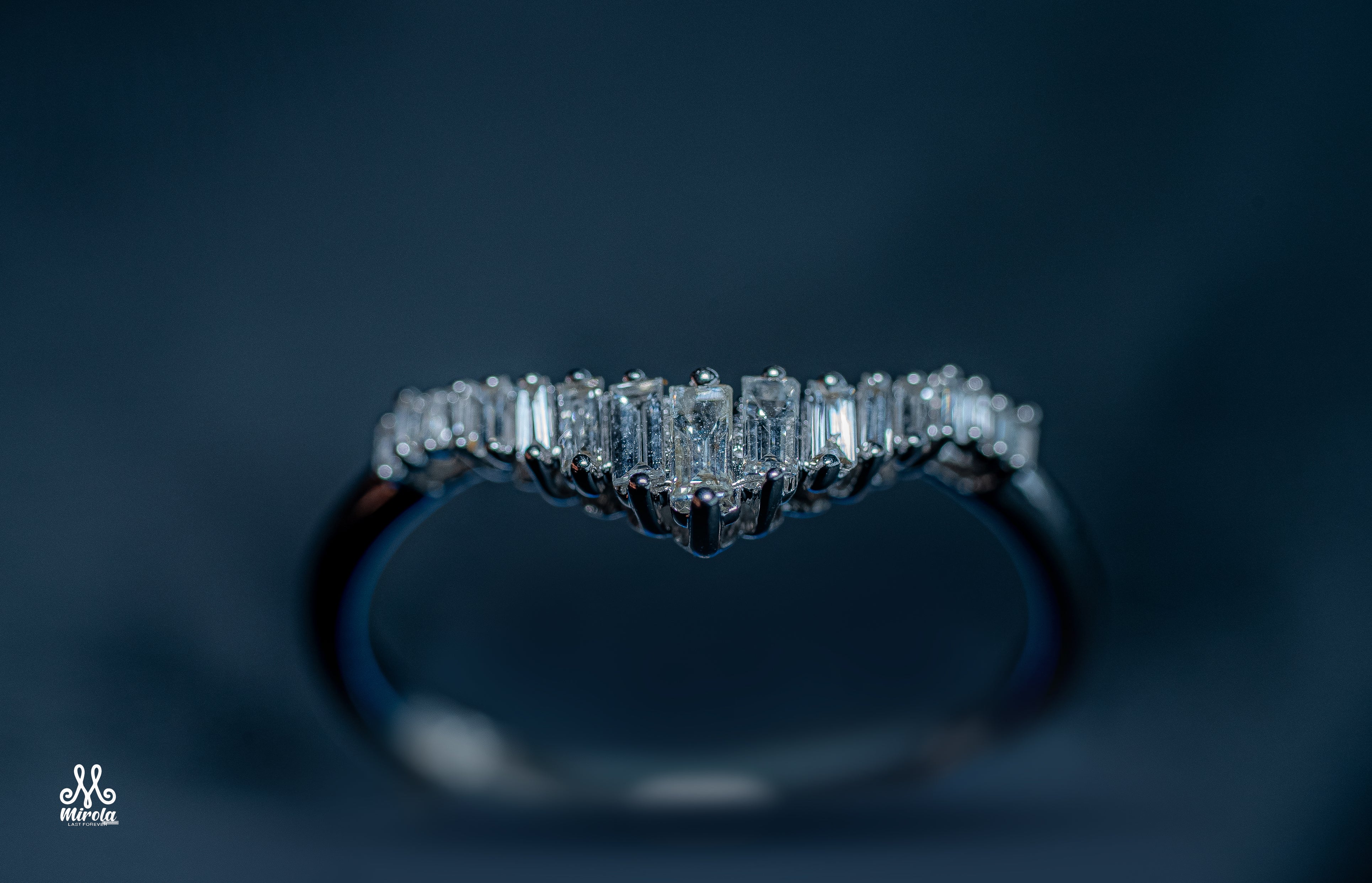 Baguette Diamond Ring in White Gold