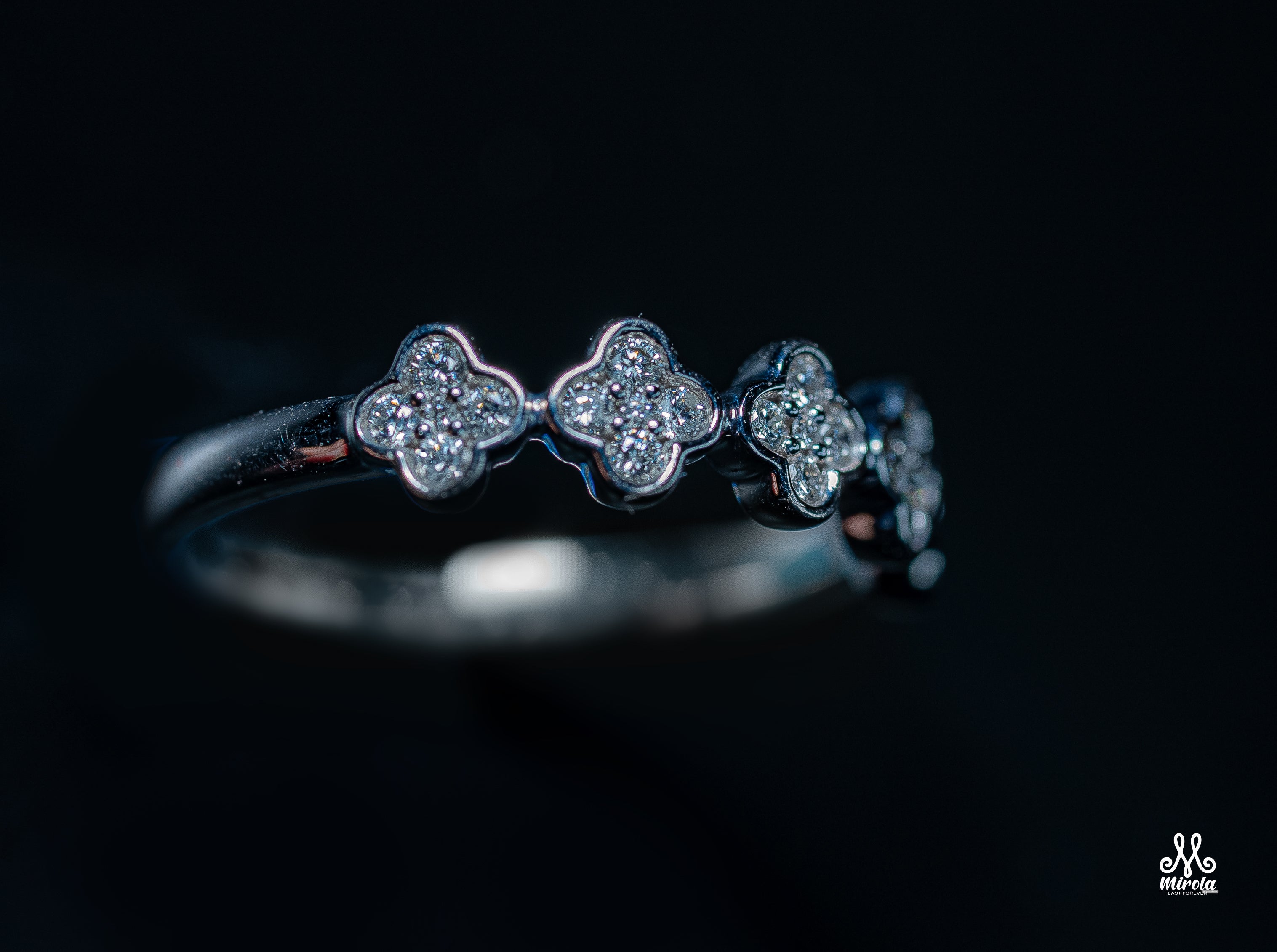 Diamond Band in 14K White Gold