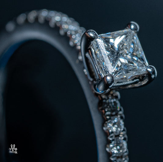 Solitaire Princess Cut Engagement Ring