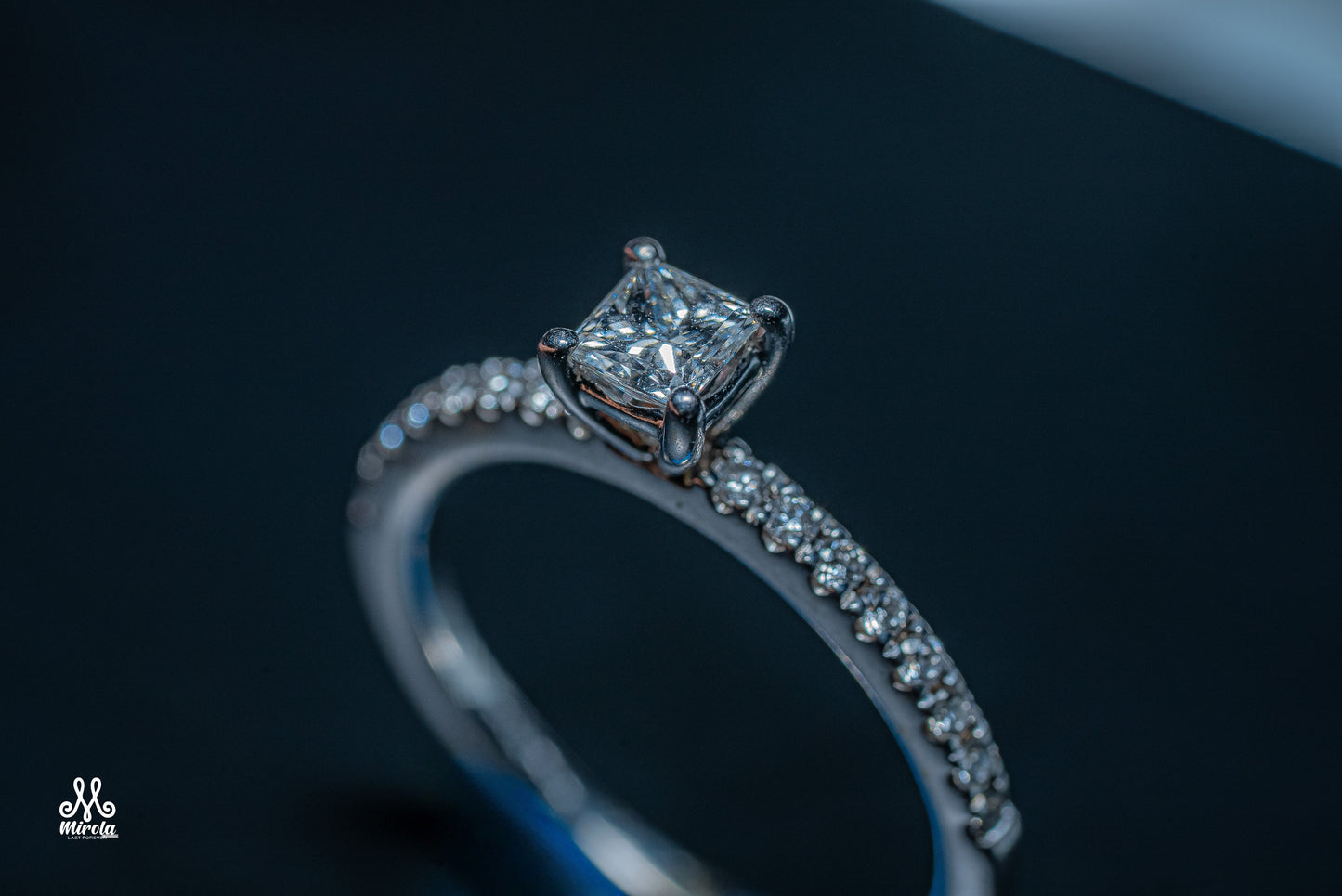 Solitaire Princess Cut Engagement Ring