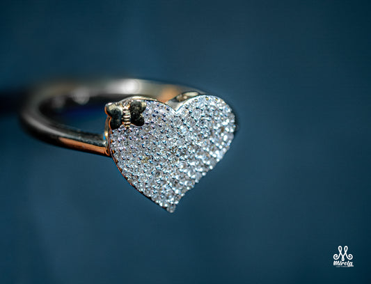 14K Yellow Gold Heart Design with Diamonds