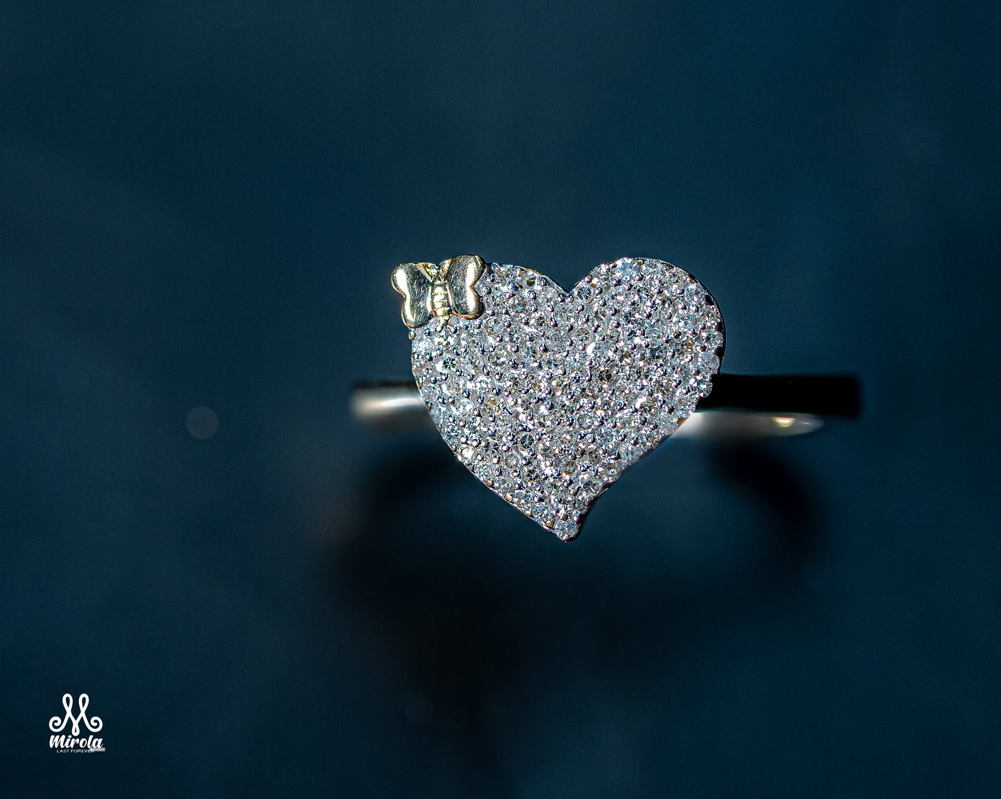 14K Yellow Gold Heart Design with Diamonds