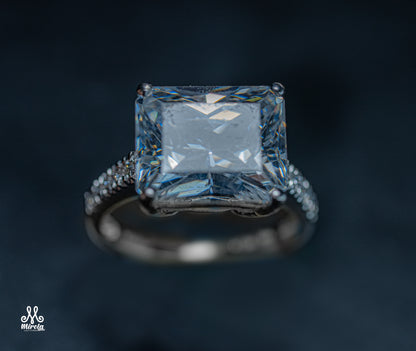 Diamond-Accented 14K White Gold Ring