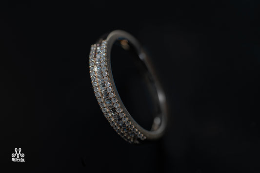 Diamond band made with 14K rose gold