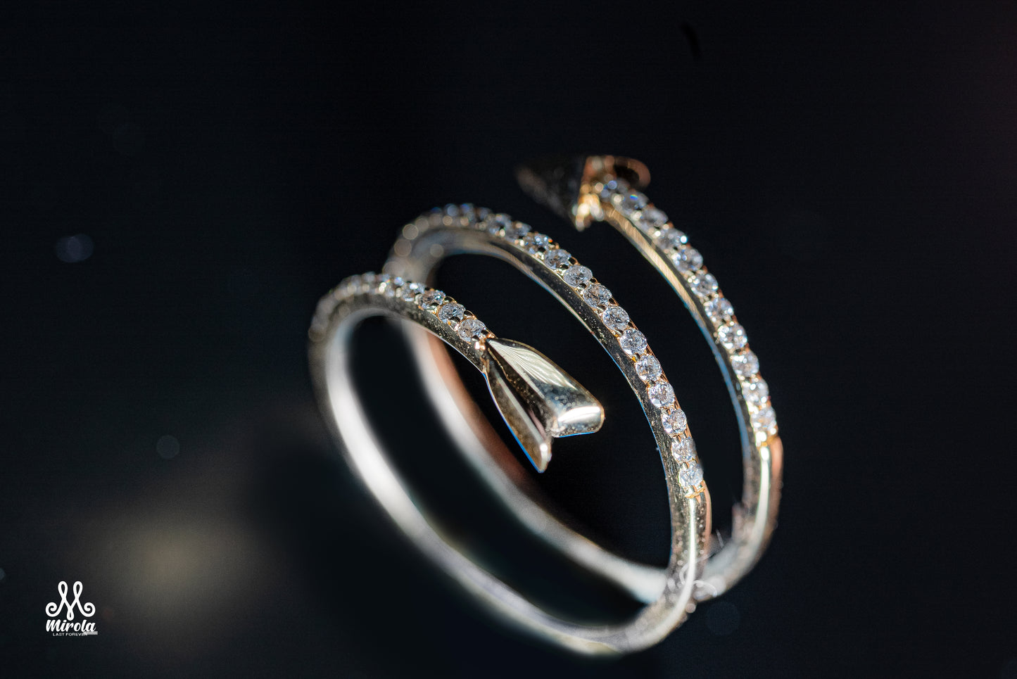 14K Diamond Cupid Arrow Ring