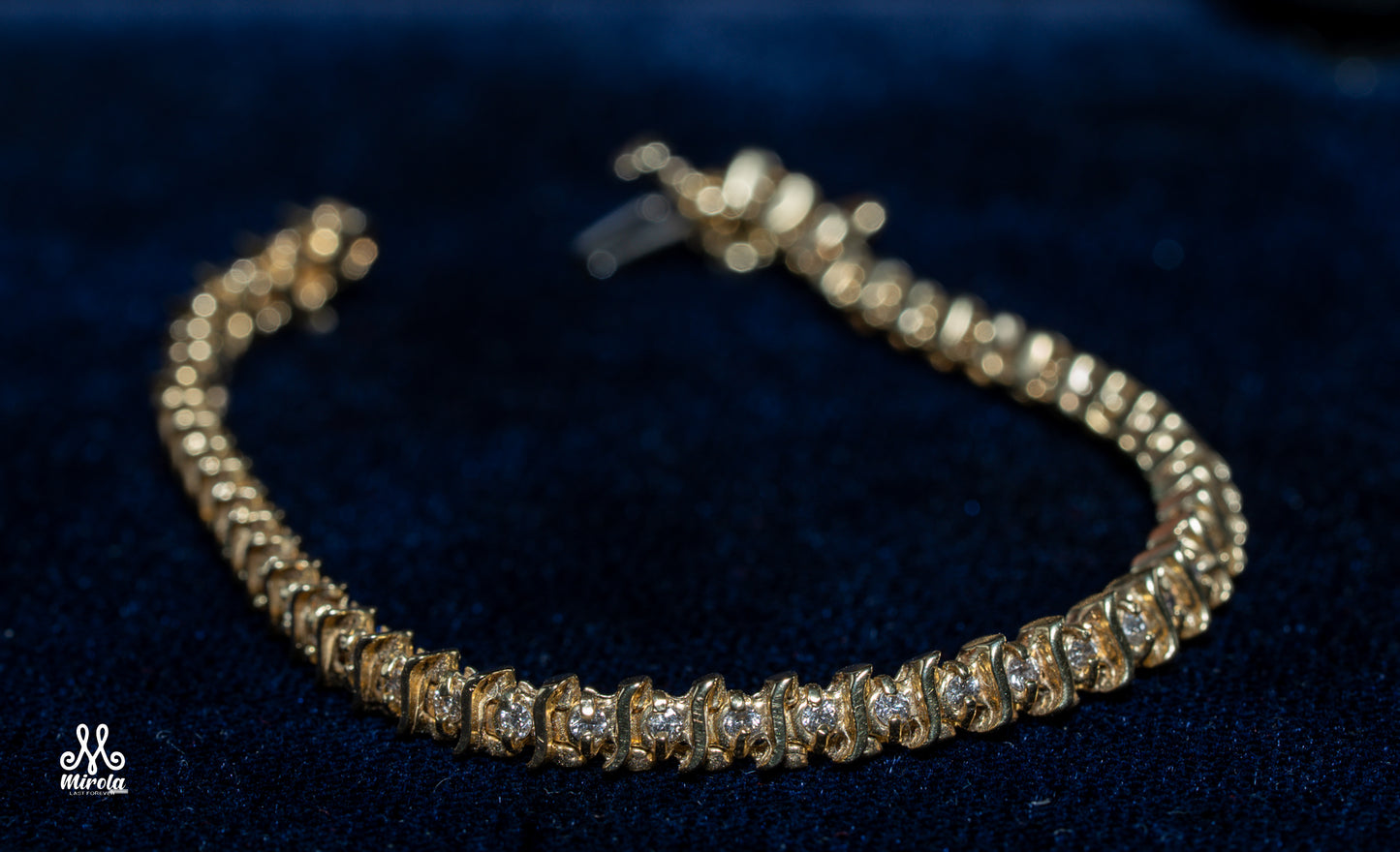 14k Yellow Gold Tennis Bracelet