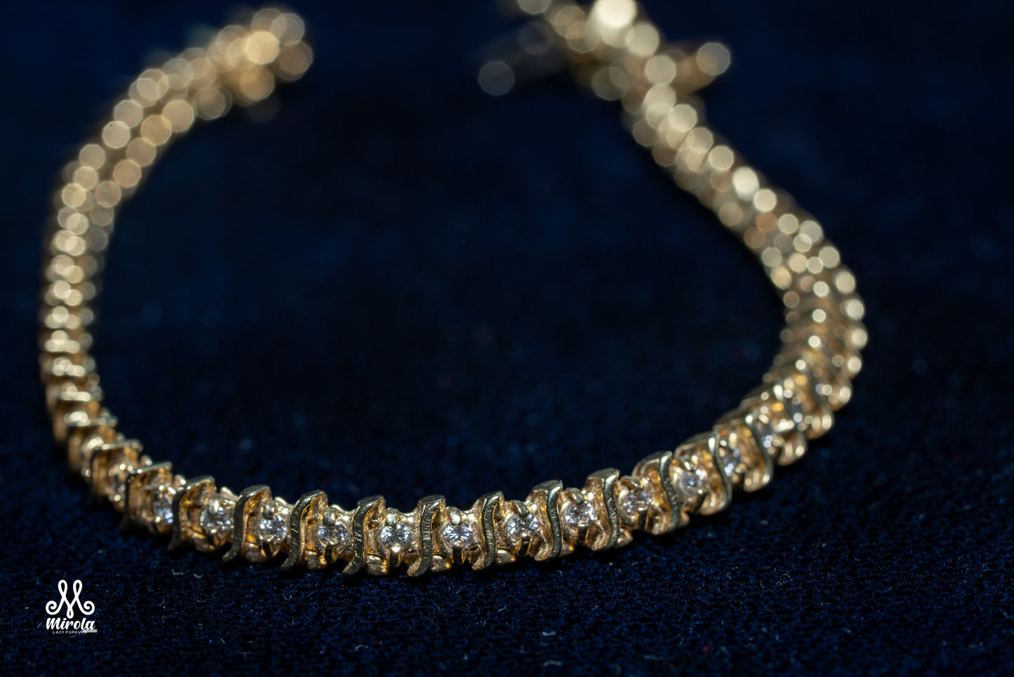 14k Yellow Gold Tennis Bracelet