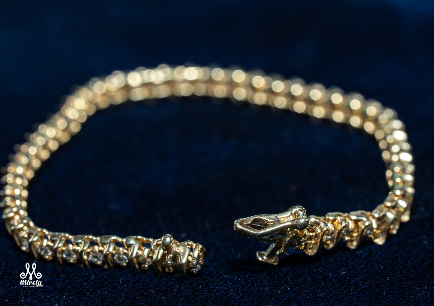 14k Yellow Gold Tennis Bracelet