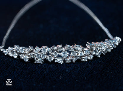 Lady's Snowflake-Inspired Diamond Bracelet