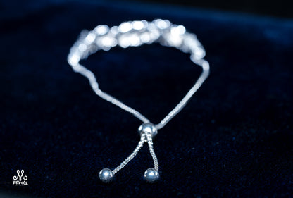 Lady's Snowflake-Inspired Diamond Bracelet