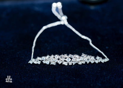 Lady's Snowflake-Inspired Diamond Bracelet