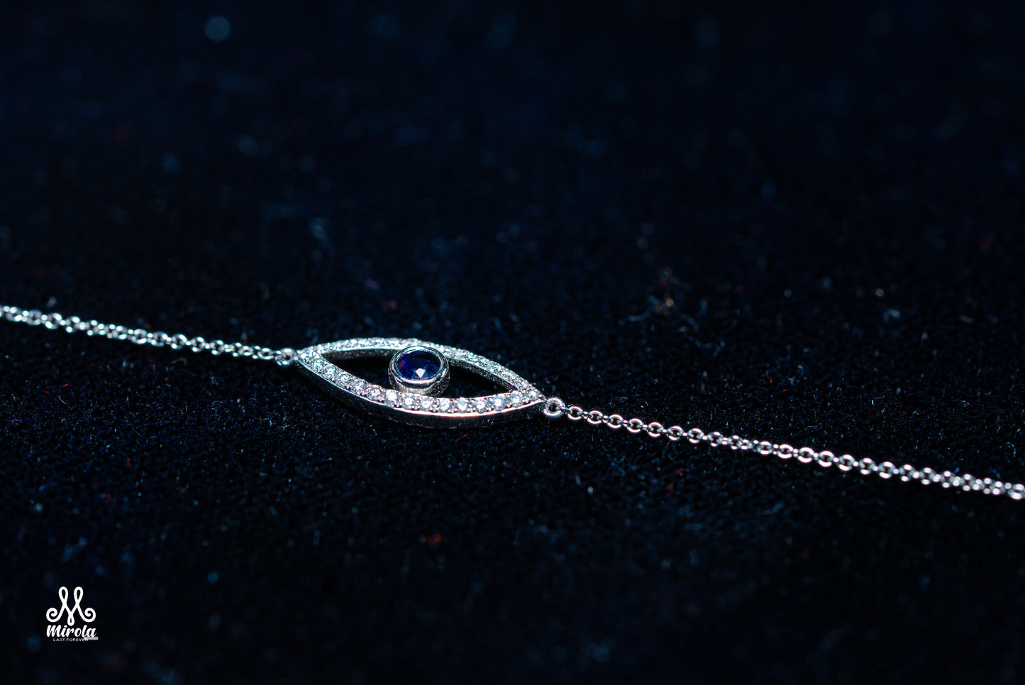 Evil Eye Diamond Bracelet White Gold