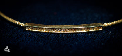 Wire Diamond Bangle in 14k Yellow Gold