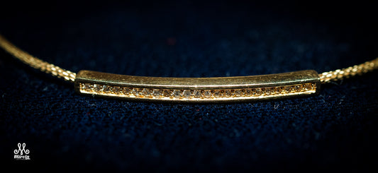 Wire Diamond Bangle in 14k Yellow Gold