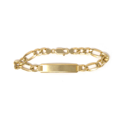 14k Yellow Gold ID Men's bracelet