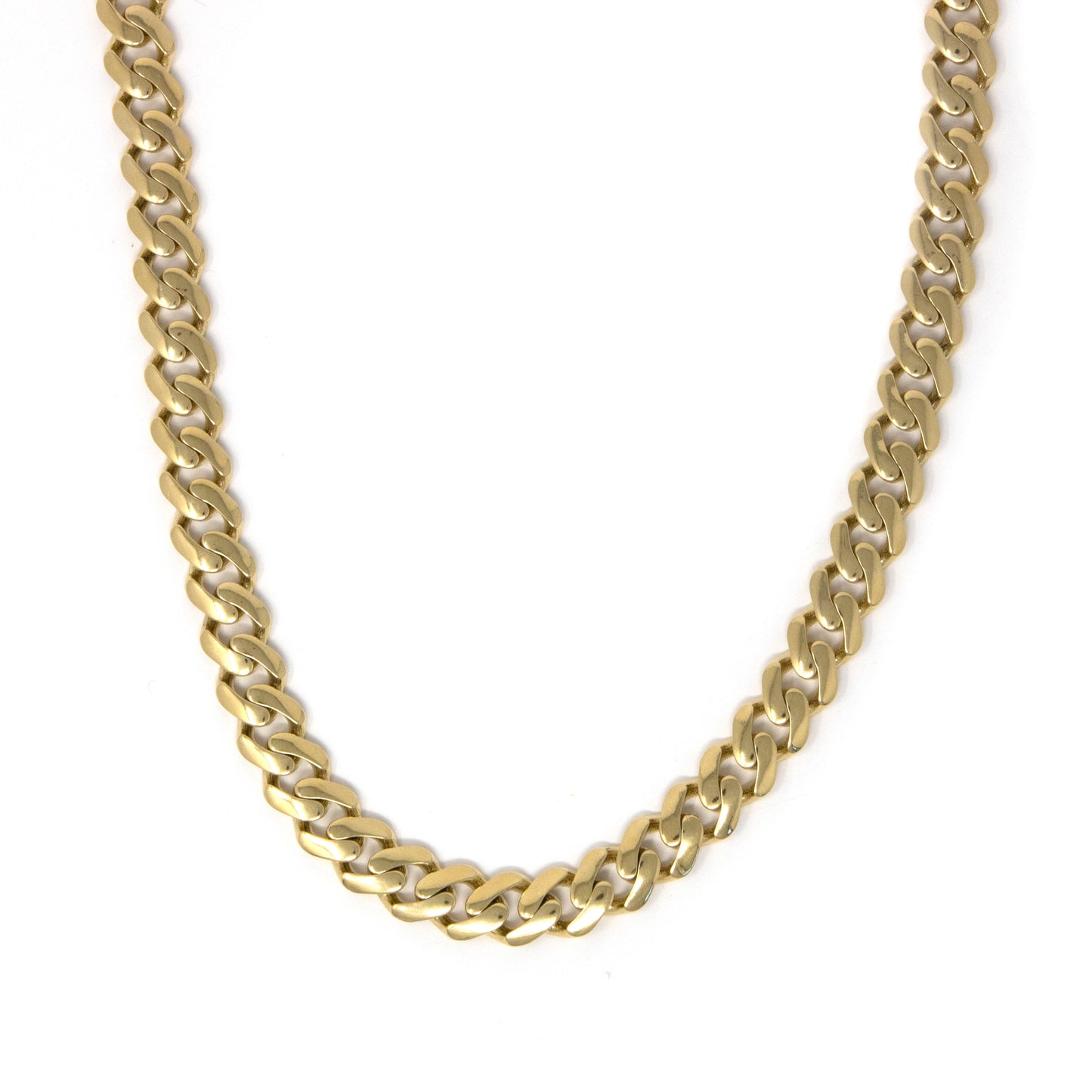 14K Yellow Miami Cubin link Chain