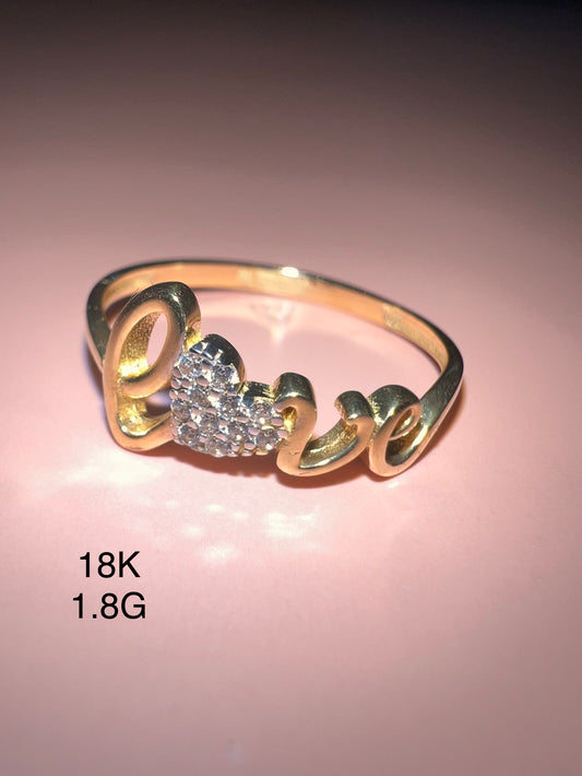 18k yellow gold women’s LOVE ring