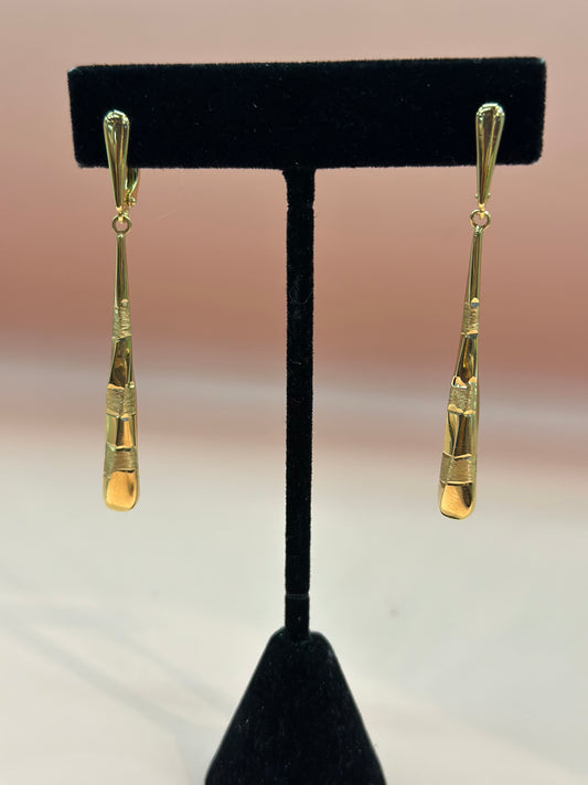 18k yellow gold women earrings
